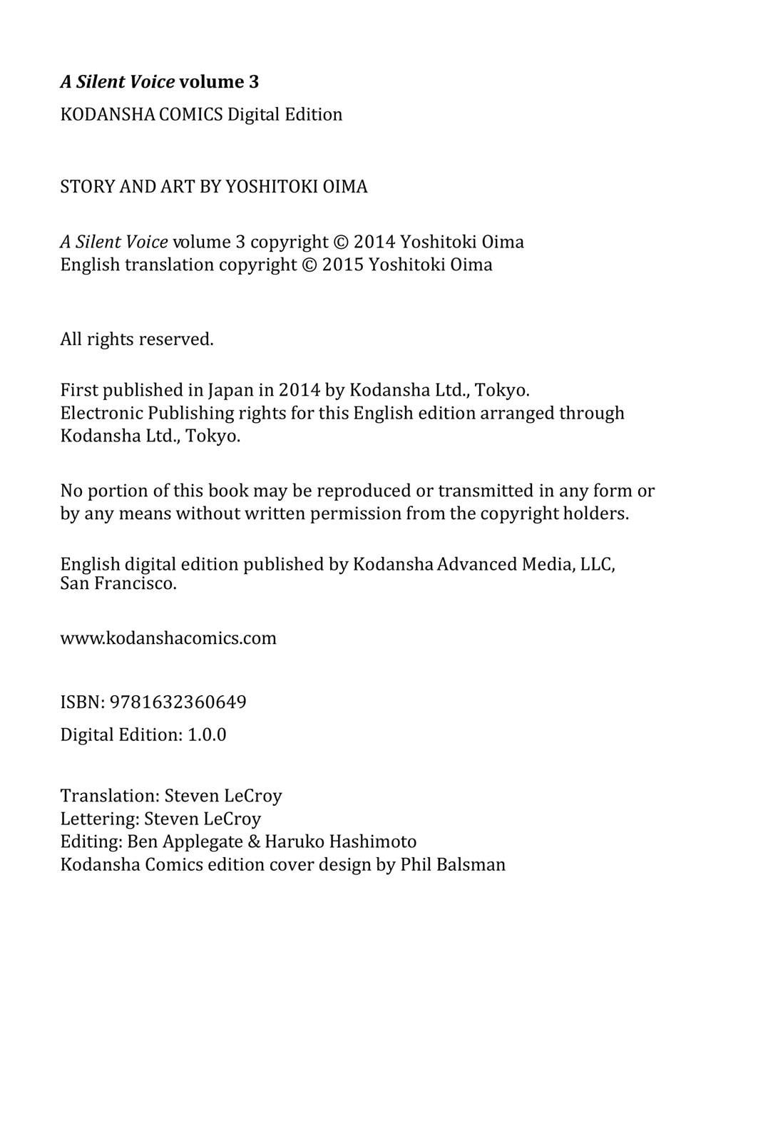 Read A Silent Voice EN Manga Online