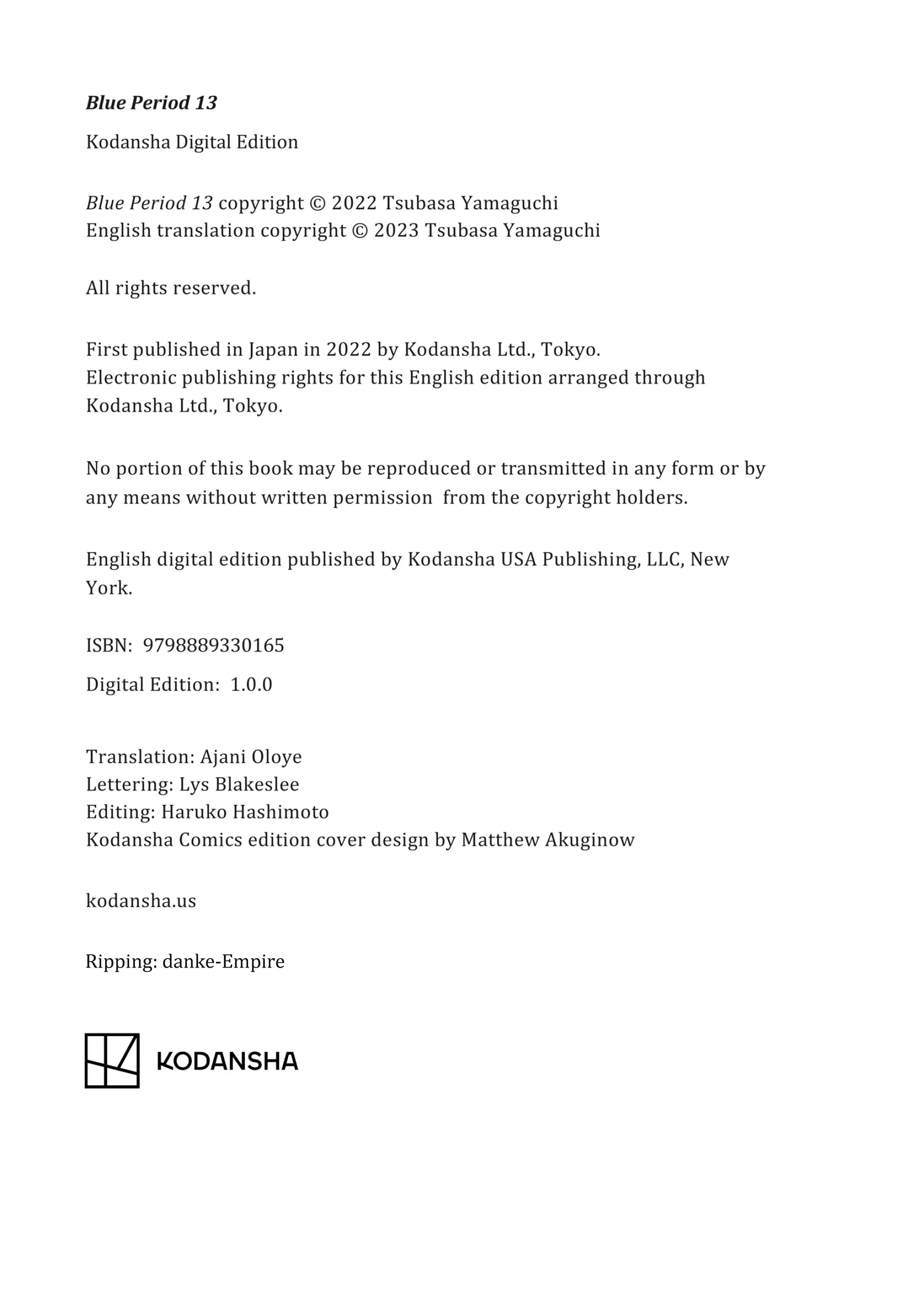 Read Blue Period EN Manga Online