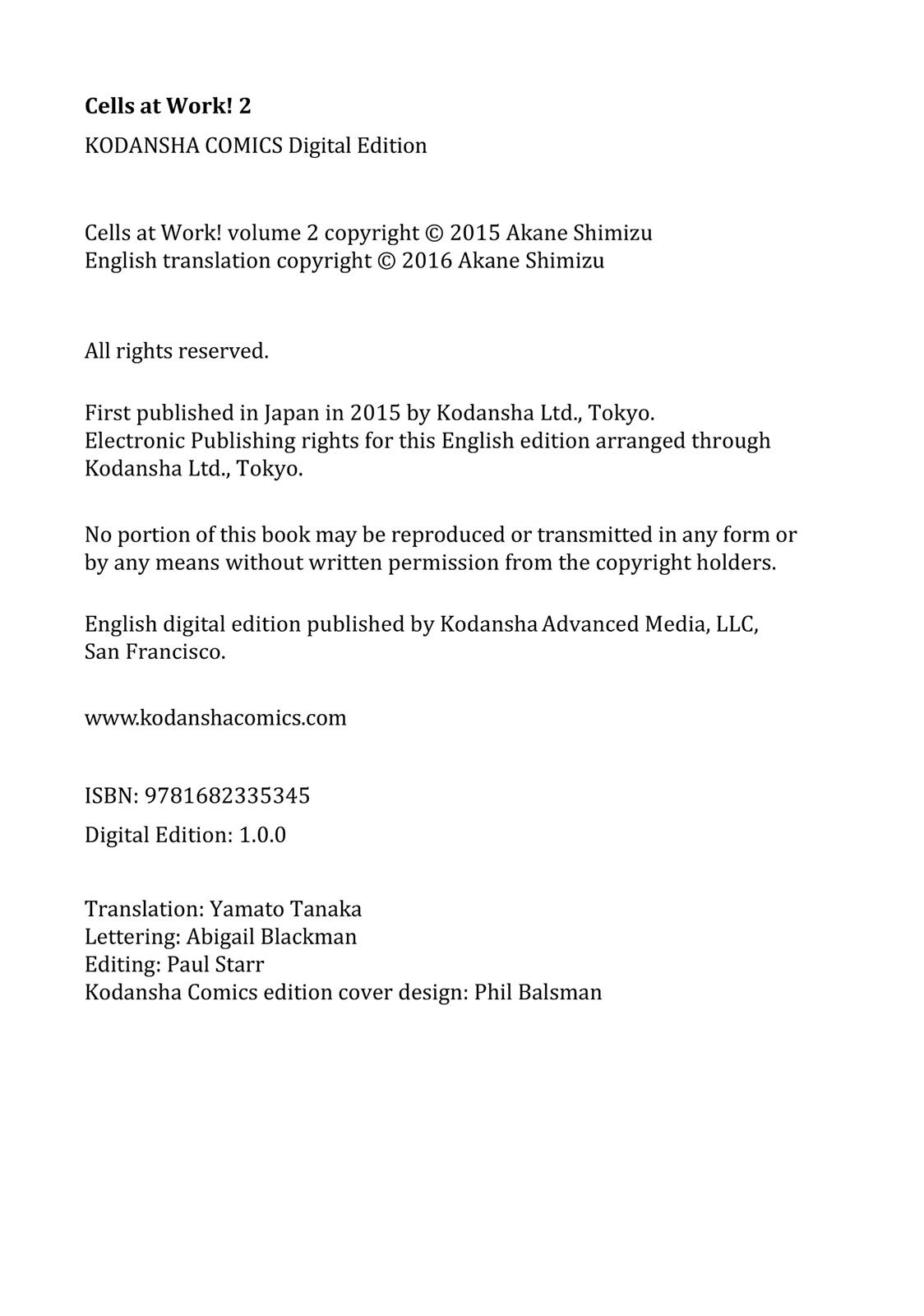 Read Cells at Work! EN Manga Online