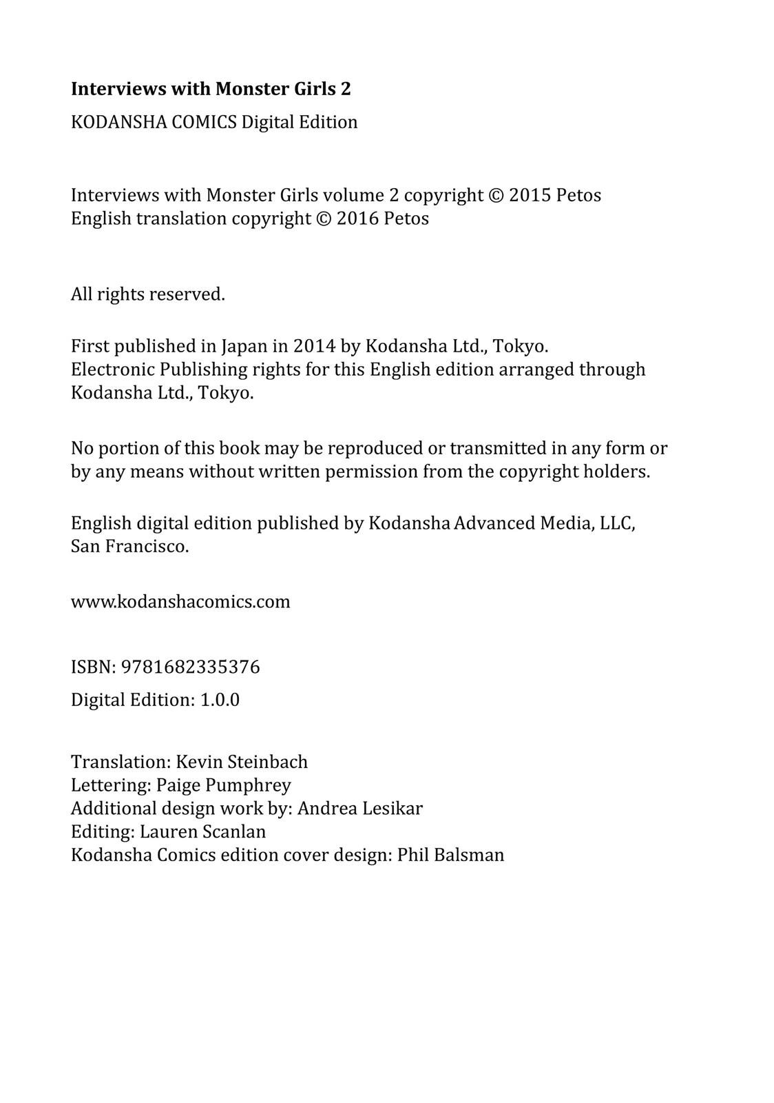 Read Interviews with Monster Girls EN Manga Online