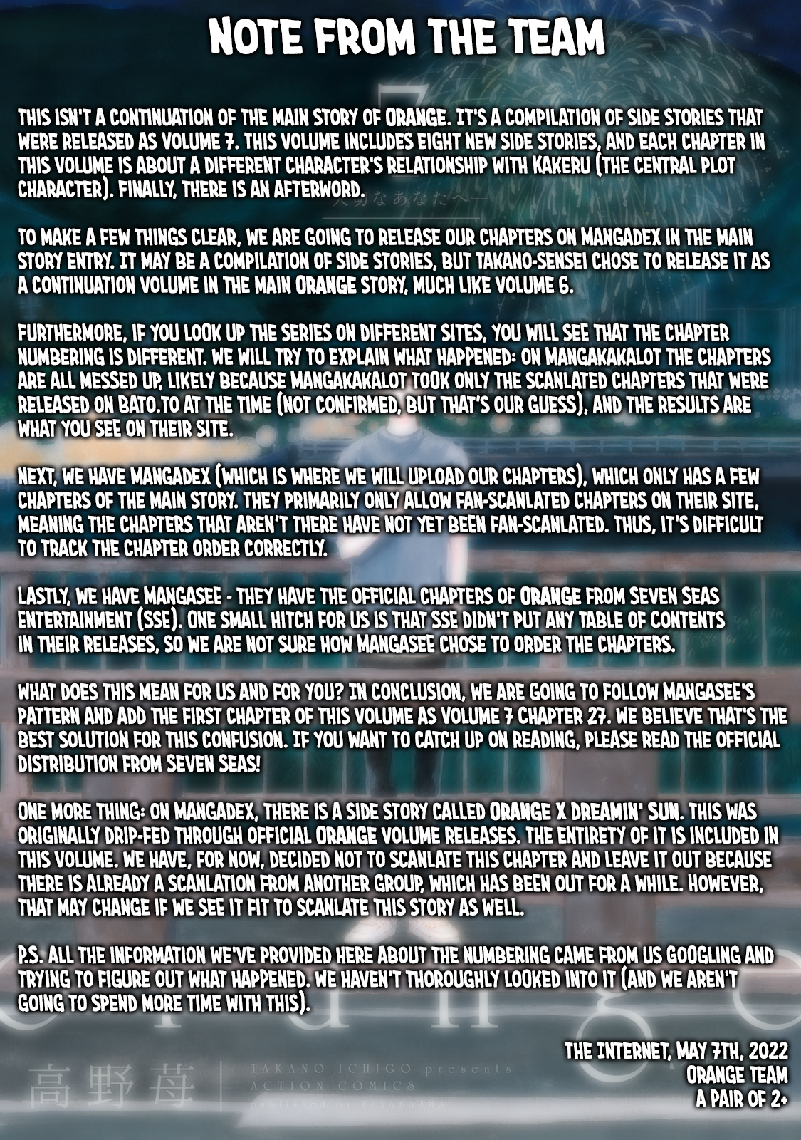 Read Orange EN Manga Online