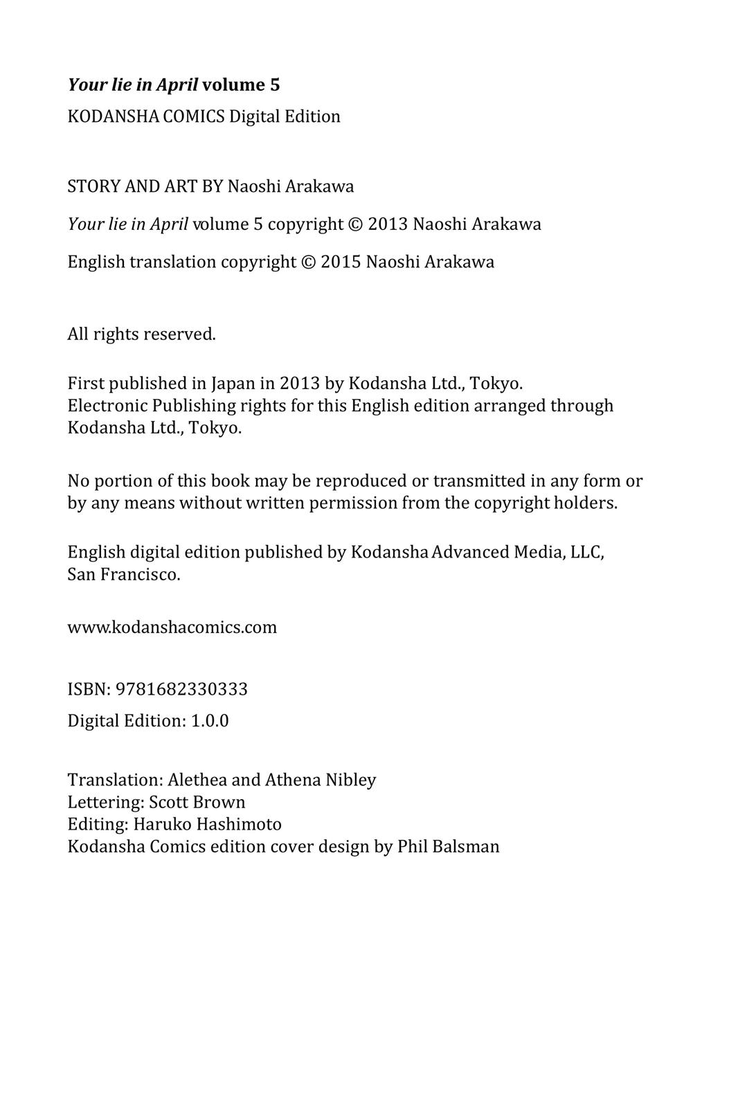 Read Your Lie in April EN Manga Online