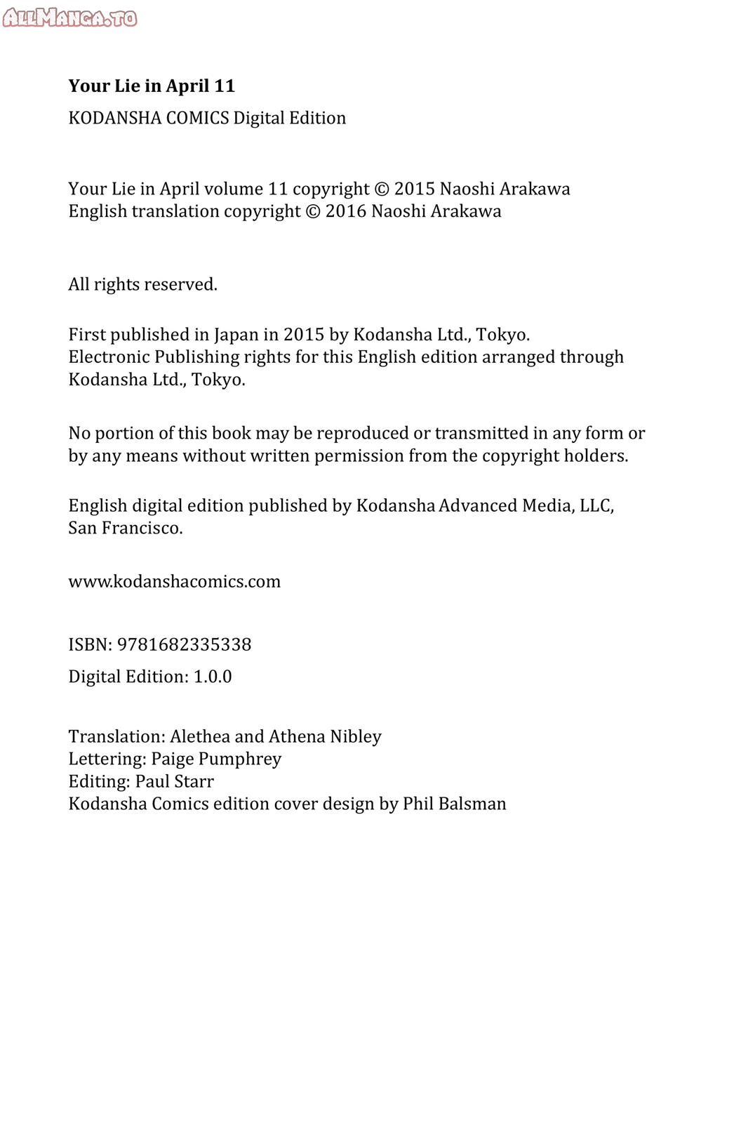 Read Your Lie in April EN Manga Online