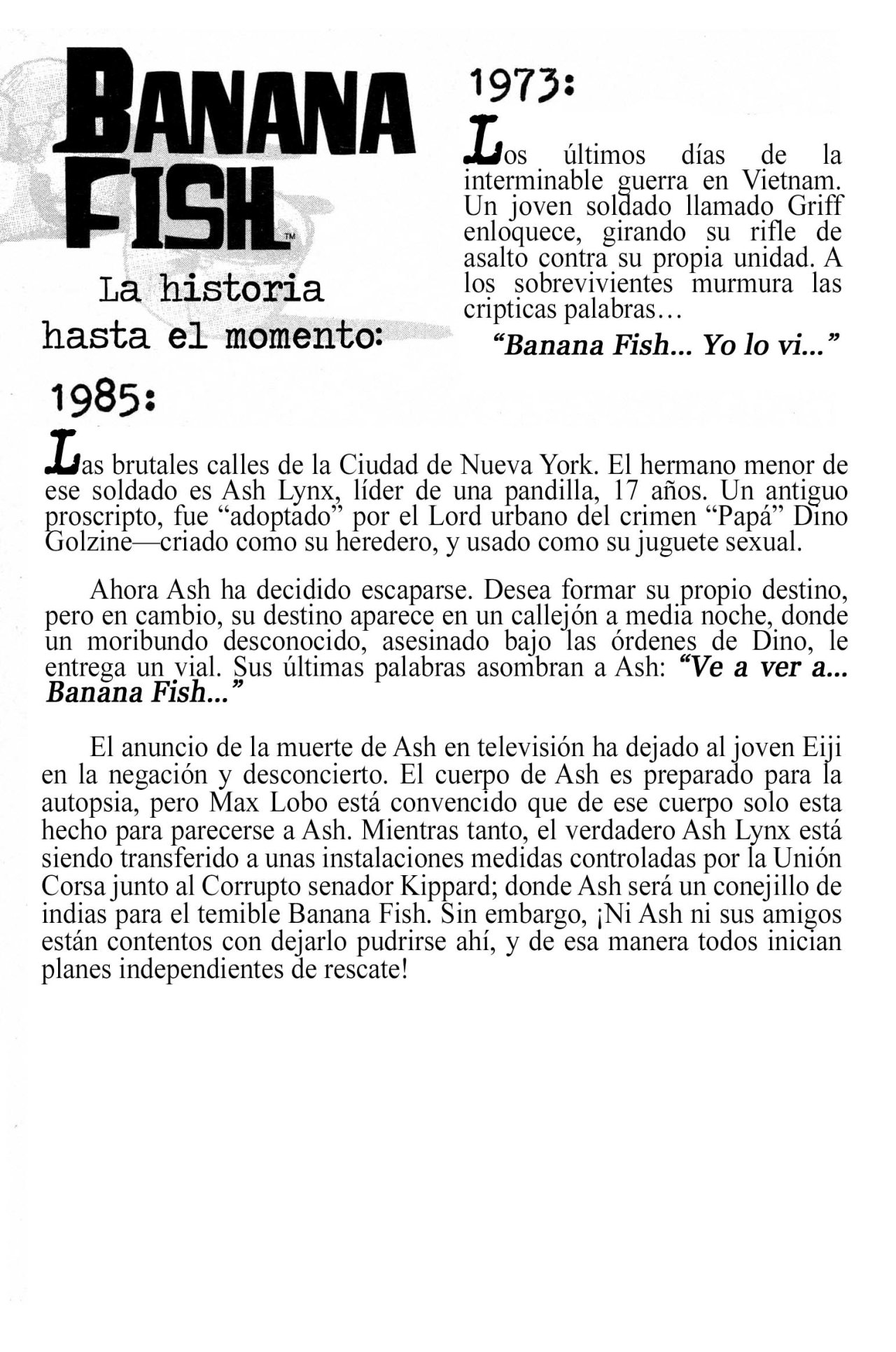 Read Banana Fish ES Manga Online